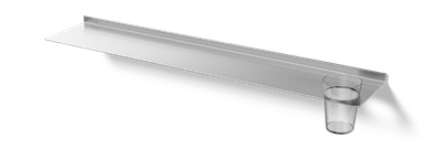 Aluminium wandplank met vaas Van Strackk In perspectief 1280x430 pxl