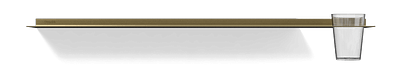 Gouden wandplank met vaas Van Strackk Vooraanzicht 1280x230 pxl