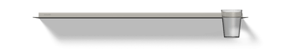 Zilvergrijze wandplank met vaas Van Strackk Vooraanzicht 1280x230 pxl
