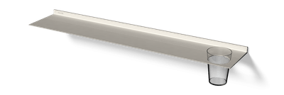 Witte wandplank met vaas Van Strackk In perspectief 1280x430 pxl