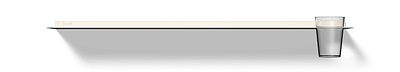 Witte wandplank met vaas Van Strackk Vooraanzicht 1280x230 pxl